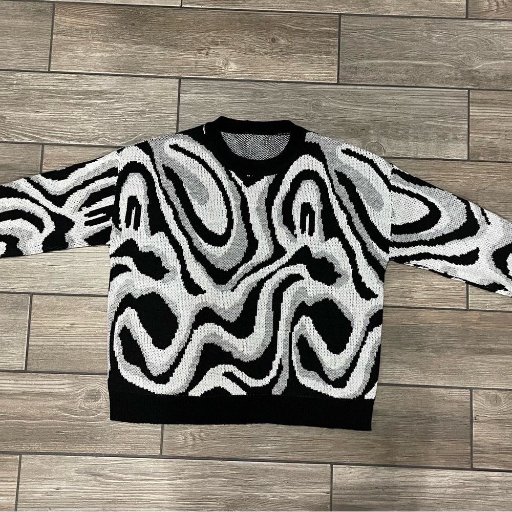 SHEIN black and white sweater